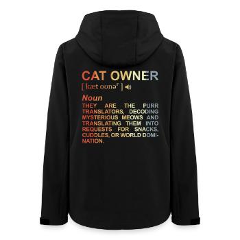 Cat Owner Meaning - Women’s Recycled Softshell Jacket by Stanley/Stella - black - Back - AI Model Female 172 light (172cm)