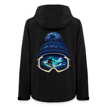 Cute Apres Ski Sayings Funny Skier Gift - Women’s Recycled Softshell Jacket by Stanley/Stella - black - Back - AI Model Female 172 light (172cm)