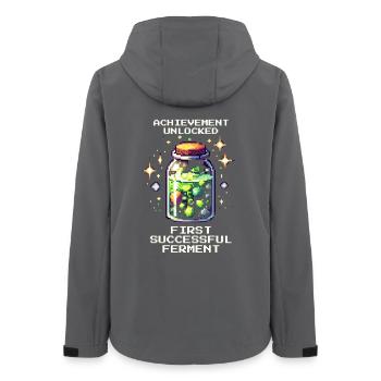 Ferment gelungen | Fermentieren & Vorrat - Frauen Recycelte Softshelljacke von Stanley/Stella - Anthrazit - Hinten - AI Model Female 172 light (172cm)