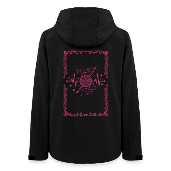 Crochet drôle au crochet Heartbeat Crochet Lover - Veste softshell femme recyclée Stanley/Stella - noir - Dos - AI Model Female 172 light (172cm)