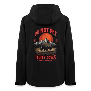 Les bisons vintage ne caressent pas les vaches duveteuses Bizons drôles - Veste softshell femme recyclée Stanley/Stella - noir - Dos - AI Model Female 172 light (172cm)