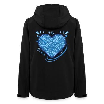 Crochet drôle pour amoureux du fil au cœur au crochet - Veste softshell femme recyclée Stanley/Stella - noir - Dos - AI Model Female 172 light (172cm)
