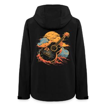 Ukulele Illustration - Women’s Recycled Softshell Jacket by Stanley/Stella - black - Back - AI Model Female 172 light (172cm)