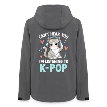 Je ne t’entends pas en écoutant de la K Pop - Veste softshell femme recyclée Stanley/Stella - charbon - Dos - AI Model Female 172 light (172cm)