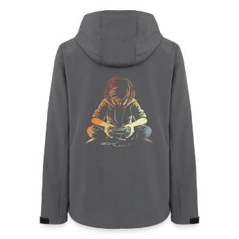 Gamer - Women’s Recycled Softshell Jacket by Stanley/Stella - anthracite - Back - AI Model Female 172 light (172cm)