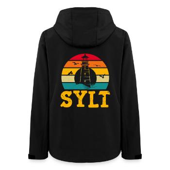Nordsee Urlaub SYLT NORDSEE INSEL Lustiges - Frauen Recycelte Softshelljacke von Stanley/Stella - Schwarz - Hinten - AI Model Female 172 light (172cm)
