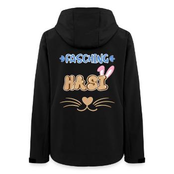 Fasching Hase Kostüm Karneval Verkleidung - Frauen Recycelte Softshelljacke von Stanley/Stella - Schwarz - Hinten - AI Model Female 172 light (172cm)