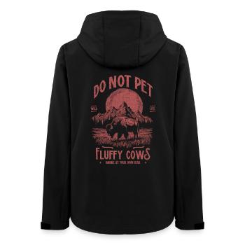 Les bisons vintage ne caressent pas les vaches duveteuses Bizons drôles - Veste softshell femme recyclée Stanley/Stella - noir - Dos - AI Model Female 172 light (172cm)