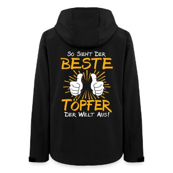 Töpfer Geschenkidee - Frauen Recycelte Softshelljacke von Stanley/Stella - Schwarz - Hinten - AI Model Female 172 light (172cm)
