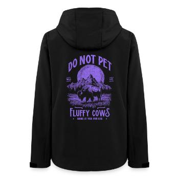 Les bisons vintage ne caressent pas les vaches duveteuses Bizons drôles - Veste softshell femme recyclée Stanley/Stella - noir - Dos - AI Model Female 172 light (172cm)