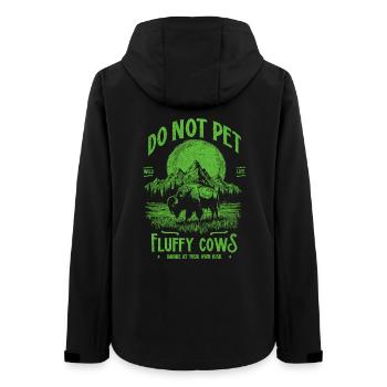 Les bisons vintage ne caressent pas les vaches duveteuses Bizons drôles - Veste softshell femme recyclée Stanley/Stella - noir - Dos - AI Model Female 172 light (172cm)