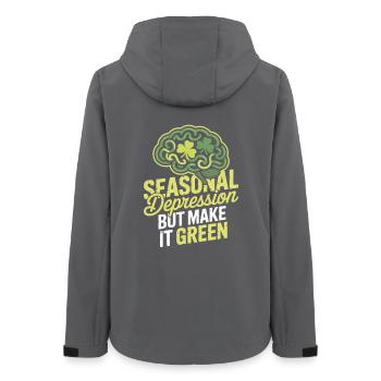 St Patrick's Day - Women’s Recycled Softshell Jacket by Stanley/Stella - anthracite - Back - AI Model Female 172 light (172cm)