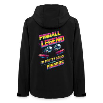 Pinball Legend Pinball Player - Women’s Recycled Softshell Jacket by Stanley/Stella - black - Back - AI Model Female 172 light (172cm)