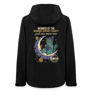 Midnight Crochet Society Juste un rang de plus au crochet - Veste softshell femme recyclée Stanley/Stella - noir - Dos - AI Model Female 172 light (172cm)