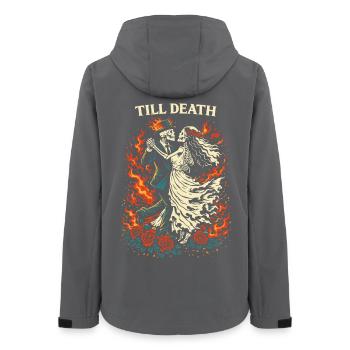 Till Death – Dark Valentine Skeleton Dance - Frauen Recycelte Softshelljacke von Stanley/Stella - Anthrazit - Hinten - AI Model Female 172 light (172cm)