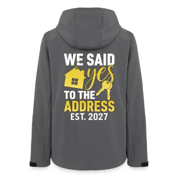 We Said Yes to The Address 2027 - Frauen Recycelte Softshelljacke von Stanley/Stella - Anthrazit - Hinten - AI Model Female 172 light (172cm)