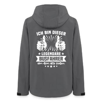 Bus Driver Legend - Women’s Recycled Softshell Jacket by Stanley/Stella - anthracite - Back - AI Model Female 172 light (172cm)