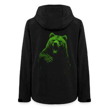 Grizzly Bear Hiking Camping Vintage Brown Bear - Women’s Recycled Softshell Jacket by Stanley/Stella - black - Back - AI Model Female 172 light (172cm)