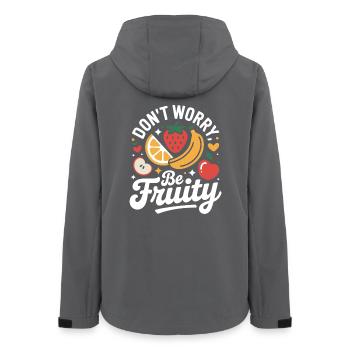 Don't Worry Be Fruity - Frauen Recycelte Softshelljacke von Stanley/Stella - Anthrazit - Hinten - AI Model Female 172 light (172cm)