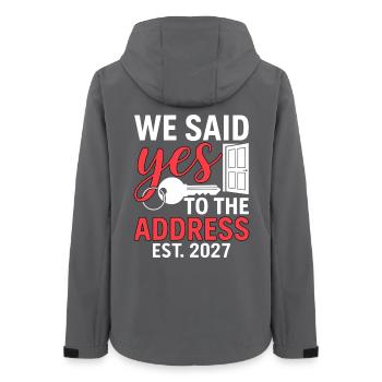We Said Yes to The Address 2027 - Frauen Recycelte Softshelljacke von Stanley/Stella - Anthrazit - Hinten - AI Model Female 172 light (172cm)