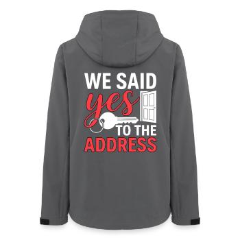 We Said Yes to The Address - Frauen Recycelte Softshelljacke von Stanley/Stella - Anthrazit - Hinten - AI Model Female 172 light (172cm)