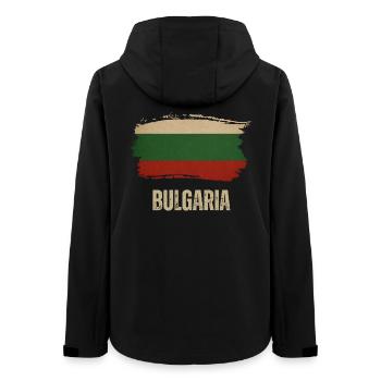 Bulgaria grunge flag, I love Bulgaria - Women’s Recycled Softshell Jacket by Stanley/Stella - black - Back - AI Model Female 172 light (172cm)
