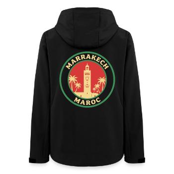 Marrakesch, Marokko, Marokkanisch, Marokkanisch - Frauen Recycelte Softshelljacke von Stanley/Stella - Schwarz - Hinten - AI Model Female 172 light (172cm)