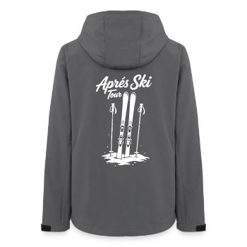 Après-ski tour Skiing Winter holiday Group - Women’s Recycled Softshell Jacket by Stanley/Stella - anthracite - Back - AI Model Female 172 light (172cm)