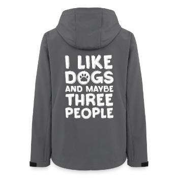 L’amour des chiens : seulement trois personnes - Veste softshell femme recyclée Stanley/Stella - charbon - Dos - AI Model Female 172 light (172cm)