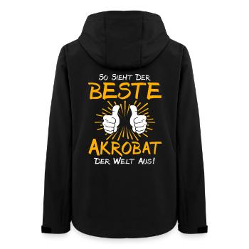 Akrobat Geschenkidee - Frauen Recycelte Softshelljacke von Stanley/Stella - Schwarz - Hinten - AI Model Female 172 light (172cm)