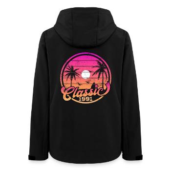 1991 Vintage - Women’s Recycled Softshell Jacket by Stanley/Stella - black - Back - AI Model Female 172 light (172cm)