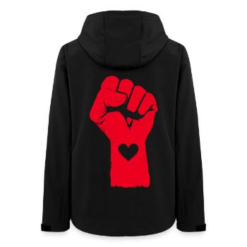 Poing Rouge au Cœur - Veste softshell femme recyclée Stanley/Stella - noir - Dos - AI Model Female 172 light (172cm)