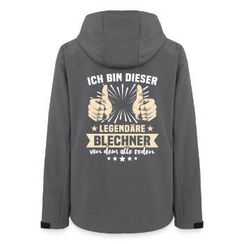 Dictons de Blechner - Veste softshell femme recyclée Stanley/Stella - charbon - Dos - AI Model Female 172 light (172cm)