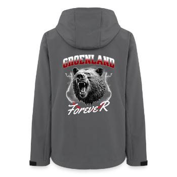Grönland Forever Roaring Wild Bear - Frauen Recycelte Softshelljacke von Stanley/Stella - Anthrazit - Hinten - AI Model Female 172 light (172cm)