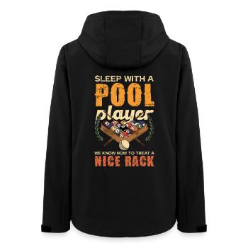 Pool Rack Spruch Shirt - Frauen Recycelte Softshelljacke von Stanley/Stella - Schwarz - Hinten - AI Model Female 172 light (172cm)