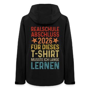 Realschulabschluss 2026 - Abschluss Realschule - Frauen Recycelte Softshelljacke von Stanley/Stella - Schwarz - Hinten - AI Model Female 172 light (172cm)