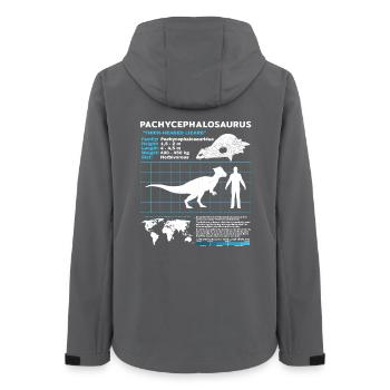 Pachycephalosaurus Fact Sheet - Frauen Recycelte Softshelljacke von Stanley/Stella - Anthrazit - Hinten - AI Model Female 172 light (172cm)