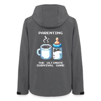 Parenting: Ultimate Survival | Parents - Women’s Recycled Softshell Jacket by Stanley/Stella - anthracite - Back - AI Model Female 172 light (172cm)