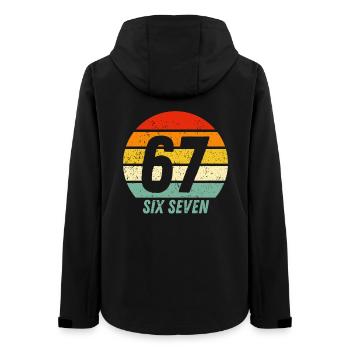67 Six Seven - Frauen Recycelte Softshelljacke von Stanley/Stella - Schwarz - Hinten - AI Model Female 172 light (172cm)