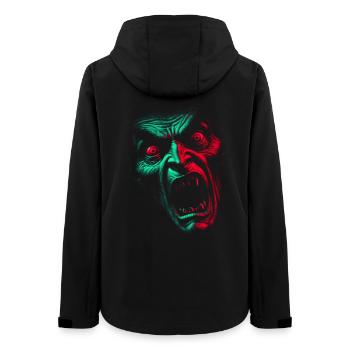 Split Face Horror GreenRed - Women’s Recycled Softshell Jacket by Stanley/Stella - black - Back - AI Model Female 172 light (172cm)