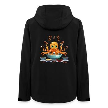 Small tentacle in ramen soup - Women’s Recycled Softshell Jacket by Stanley/Stella - black - Back - AI Model Female 172 light (172cm)