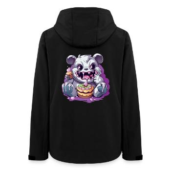 Süßer Panda-Monster mit Süßigkeiten - Frauen Recycelte Softshelljacke von Stanley/Stella - Schwarz - Hinten - AI Model Female 172 light (172cm)