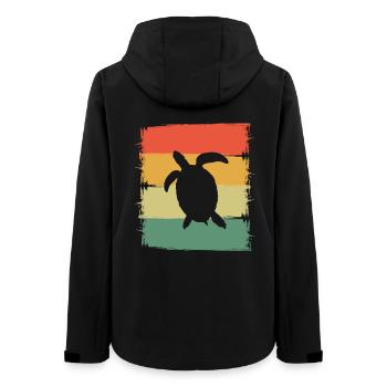 Schildkröte - Frauen Recycelte Softshelljacke von Stanley/Stella - Schwarz - Hinten - AI Model Female 172 light (172cm)