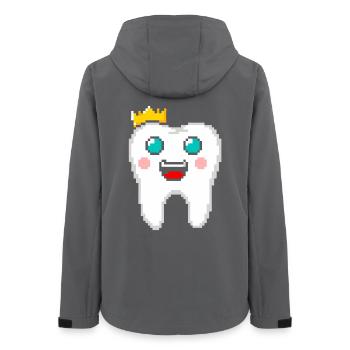 Pixel Art Dent Royale avec Couronne - Veste softshell femme recyclée Stanley/Stella - charbon - Dos - AI Model Female 172 light (172cm)