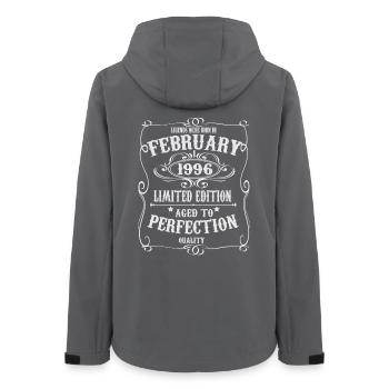 Legends were born in February 1996 - Women’s Recycled Softshell Jacket by Stanley/Stella - anthracite - Back - AI Model Female 172 light (172cm)