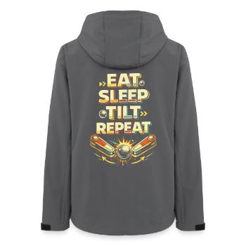 Joueur de flipper mange Sleep Tilt - Veste softshell femme recyclée Stanley/Stella - charbon - Dos - AI Model Female 172 light (172cm)