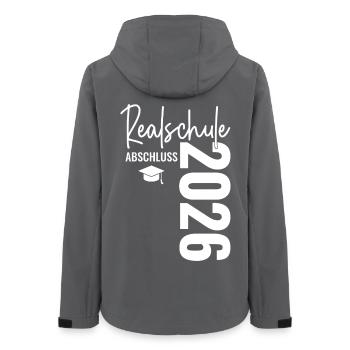 Realschule Abschluss - Realschulabschluss 2026 - Frauen Recycelte Softshelljacke von Stanley/Stella - Anthrazit - Hinten - AI Model Female 172 light (172cm)