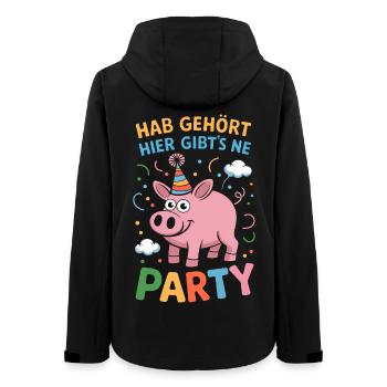 Party Pig Costume Carnival Carnival Funny - Women’s Recycled Softshell Jacket by Stanley/Stella - black - Back - AI Model Female 172 light (172cm)