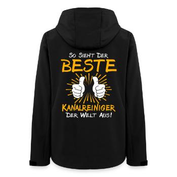 Sewer Cleaner Gift Idea - Women’s Recycled Softshell Jacket by Stanley/Stella - black - Back - AI Model Female 172 light (172cm)