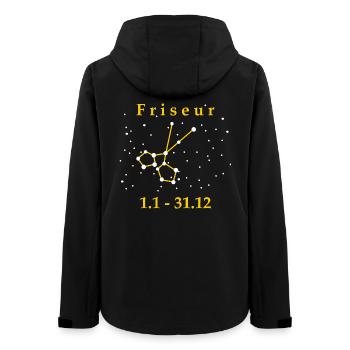 Friseur Sternzeichen Geschenk Friseurin - Frauen Recycelte Softshelljacke von Stanley/Stella - Schwarz - Hinten - AI Model Female 172 light (172cm)
